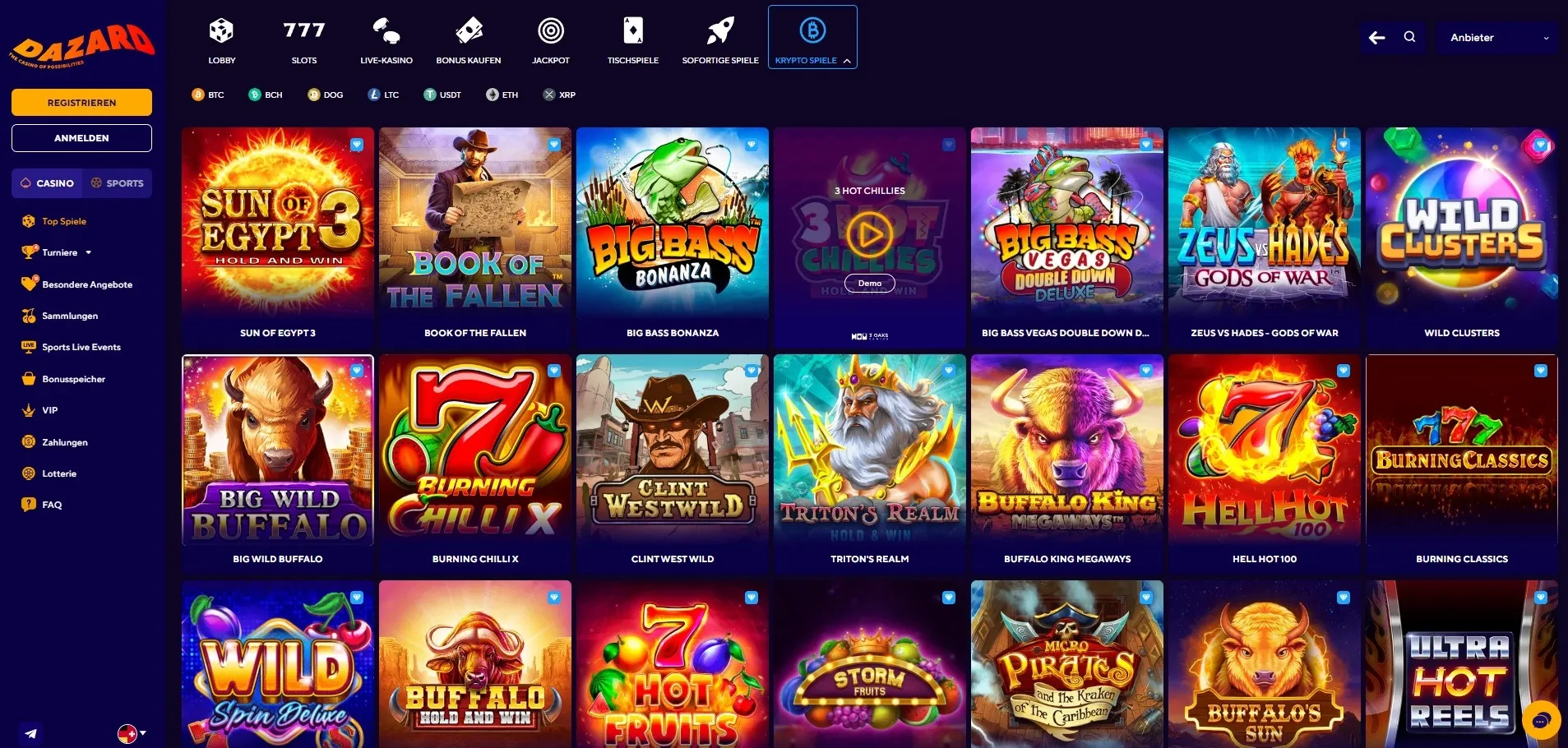 Dazard Casino slots